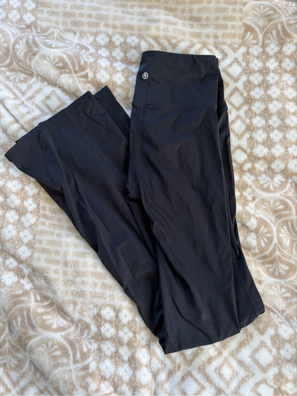 Black highwaisted flare leggings